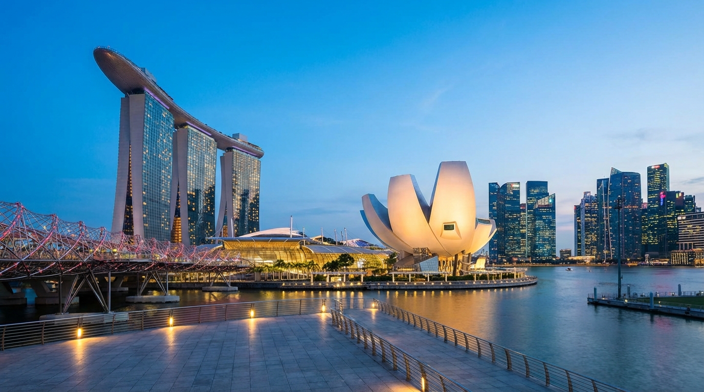 Singapore skyline near Approved Consultants office
